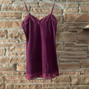 Purple Lacey Tank Top